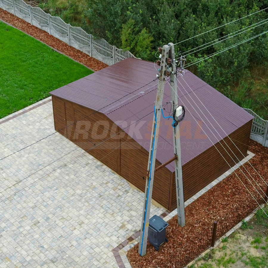Garaż drewnopodobny dwuspadowy 7,5x6 m + pomieszczenie gospodarcze - obrazek 4