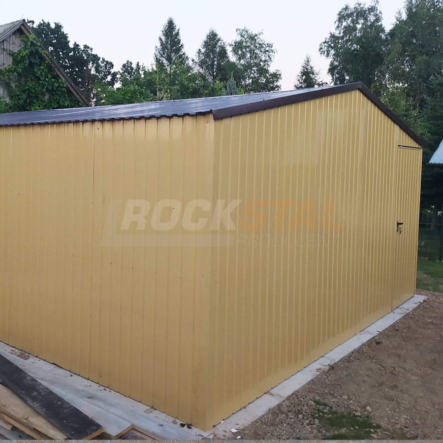 Garaż blaszany - piaskowy - 5x6 m - obrazek 3