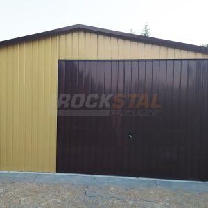 Garaż blaszany - piaskowy - 5x6 m