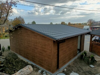 garaże z płyty warstwowej realizacje rock-stal 40